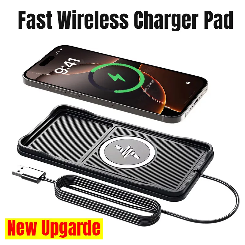 Wireless Car Charger Mount Fast Charging - Bezprzewodowa ładowarka samochodowa Podstawa Kabel USB