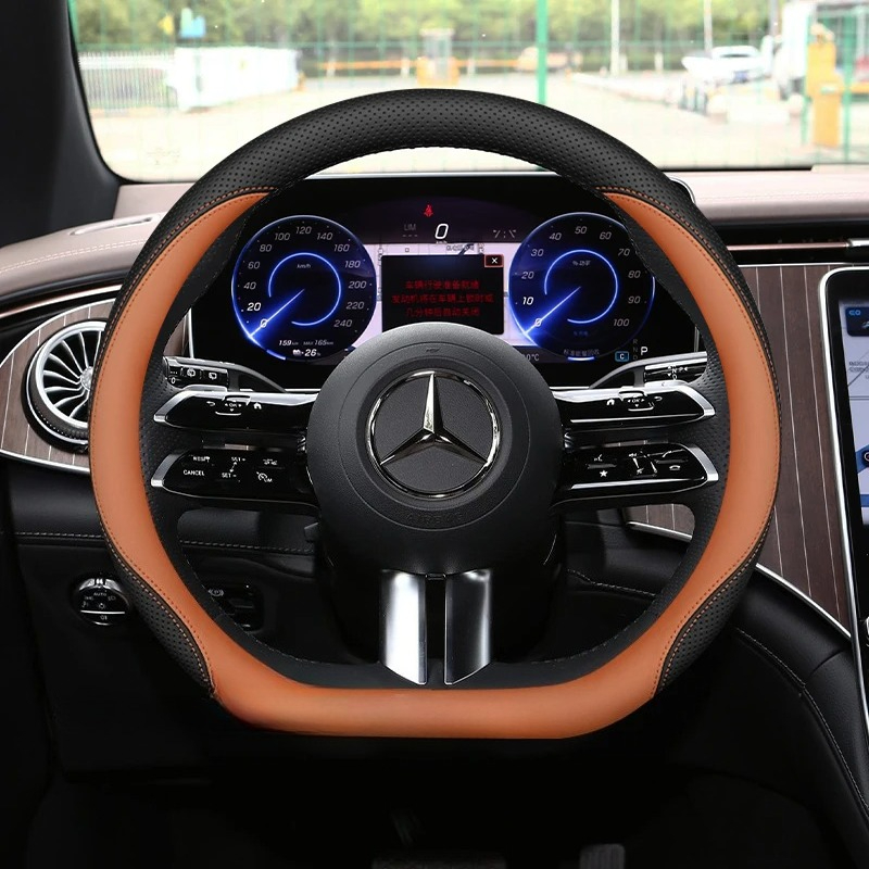 Car Steering Wheel Cover Anti Slip Breathable - Luksusowy pokrowiec na kierownicę samochodową z