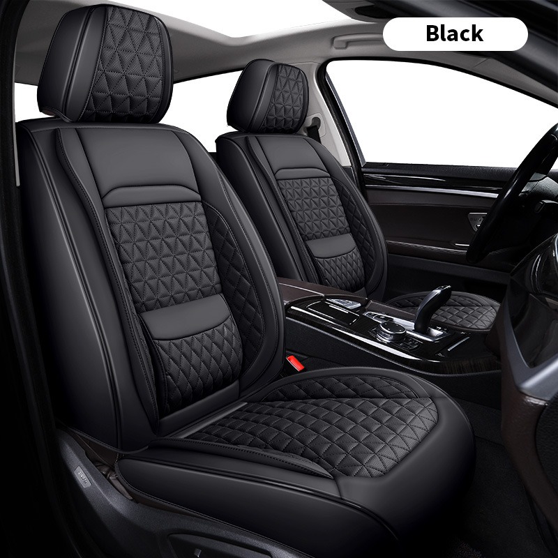 Leather Car Seat Covers Full Set Universal - Komplet Pokrowców na Siedzenia Samochodowe, Uniwersalna
