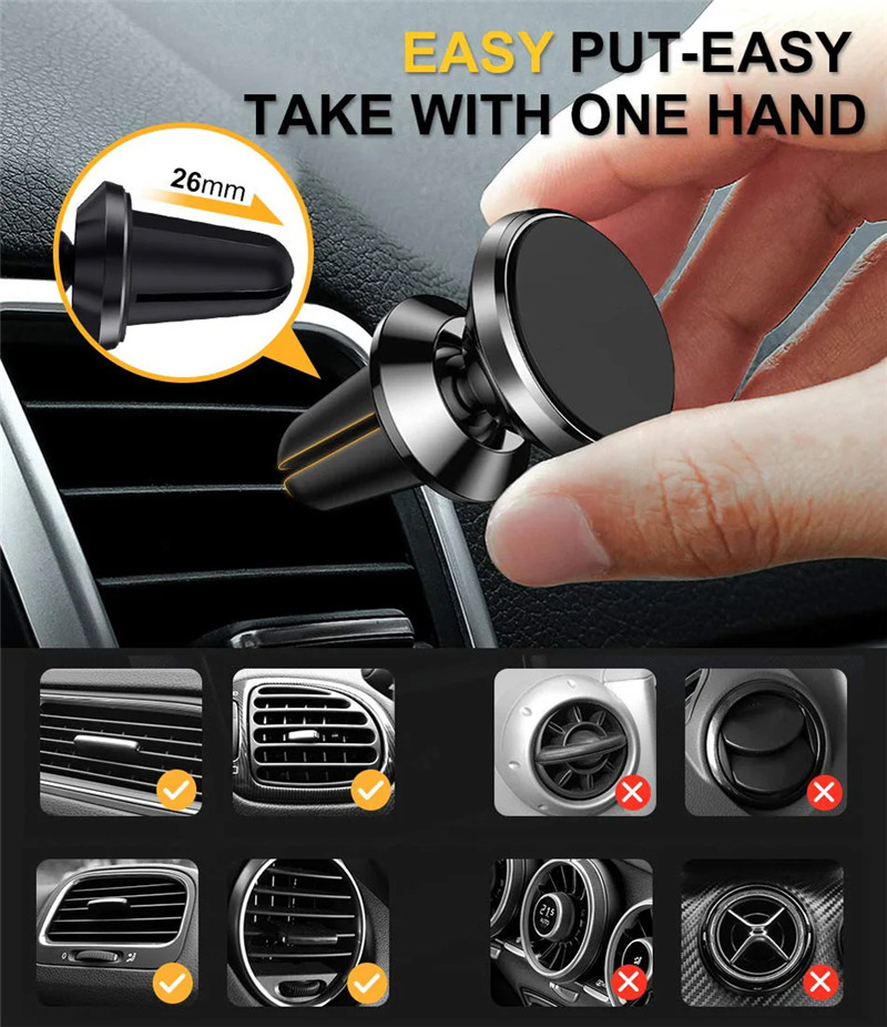Uniwersalny magnetyczny uchwyt – Magnetic Phone Holder For Car Vent recenzja i cena