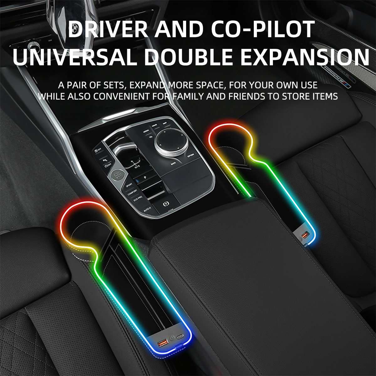 Organizer do samochodu z uchwy – Seat Gap Filler Organizer With Usb Charger recenzja i cena