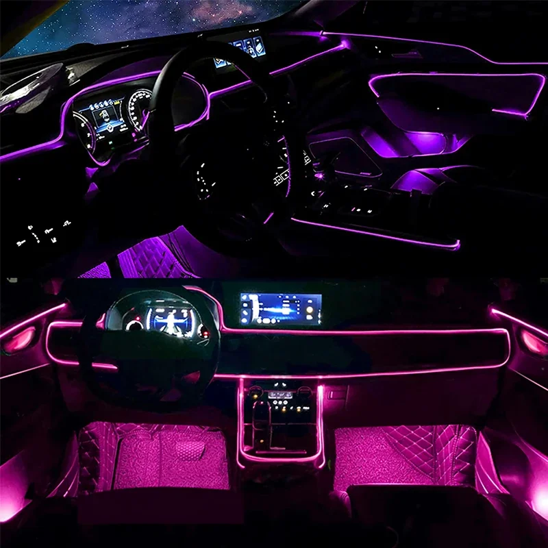 Elastyczne lampki z przewodów  – Led Ambient Interior Car Lights App Control recenzja i cena