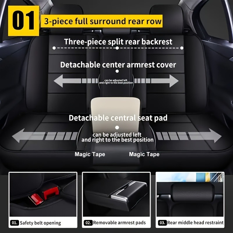 Dla jetour t2 dacia jogger ex3 – Leather Car Seat Covers Full Set Universal recenzja i cena