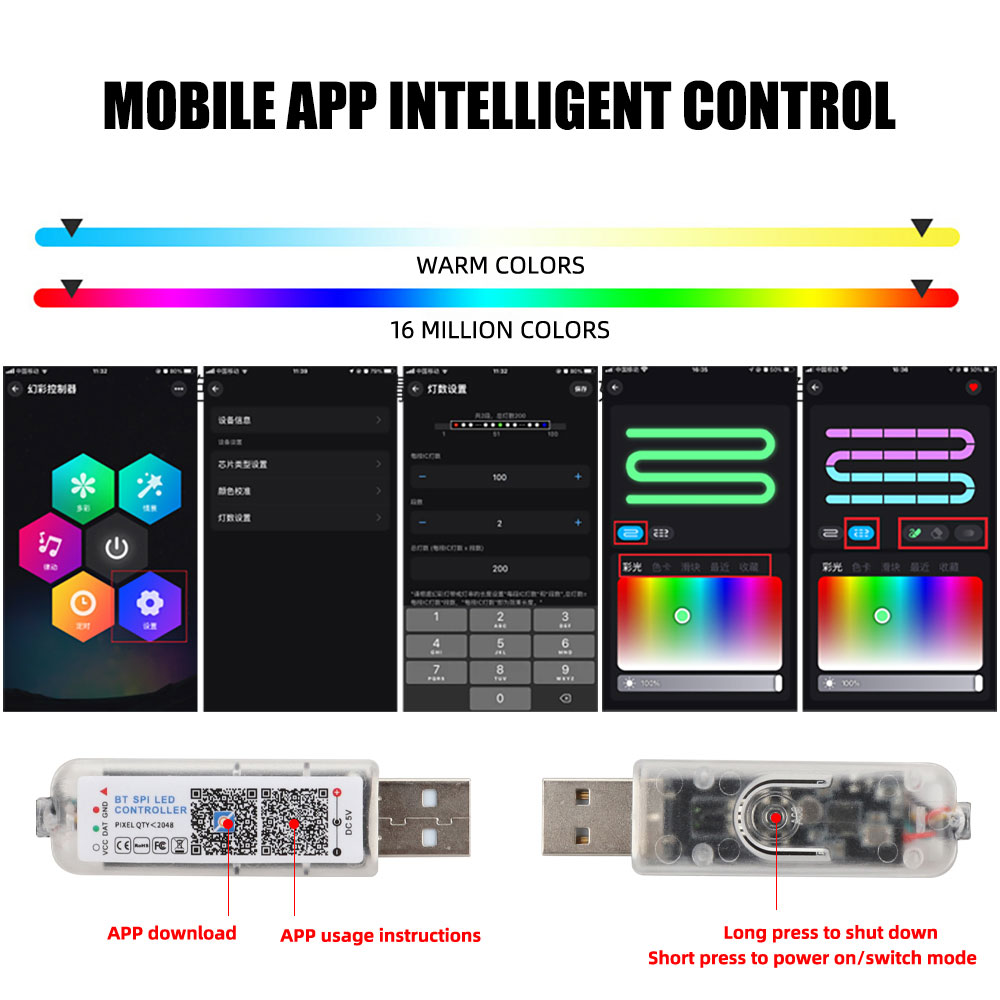 1/2 w 1 110cm 140cm Akrylowa L – Led Ambient Interior Car Lights App Control recenzja i cena