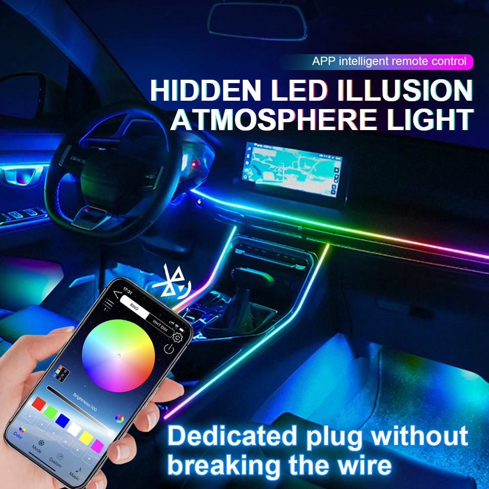 18 w 1 Dual Zone Symphony Stre – Led Ambient Interior Car Lights App Control recenzja i cena